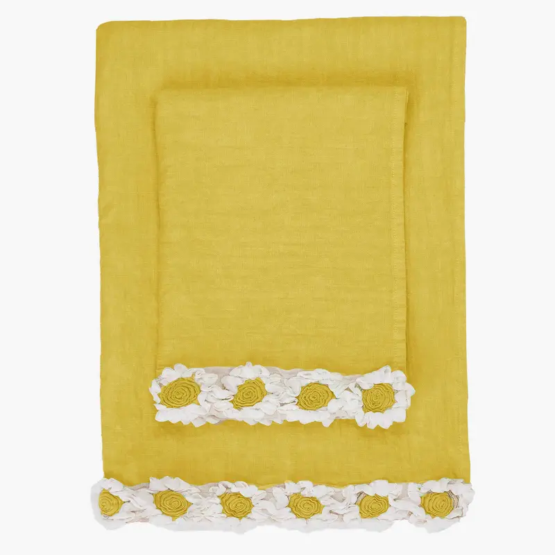 Set asciugamani in lino ricamo Peonie * fino a esaurimento