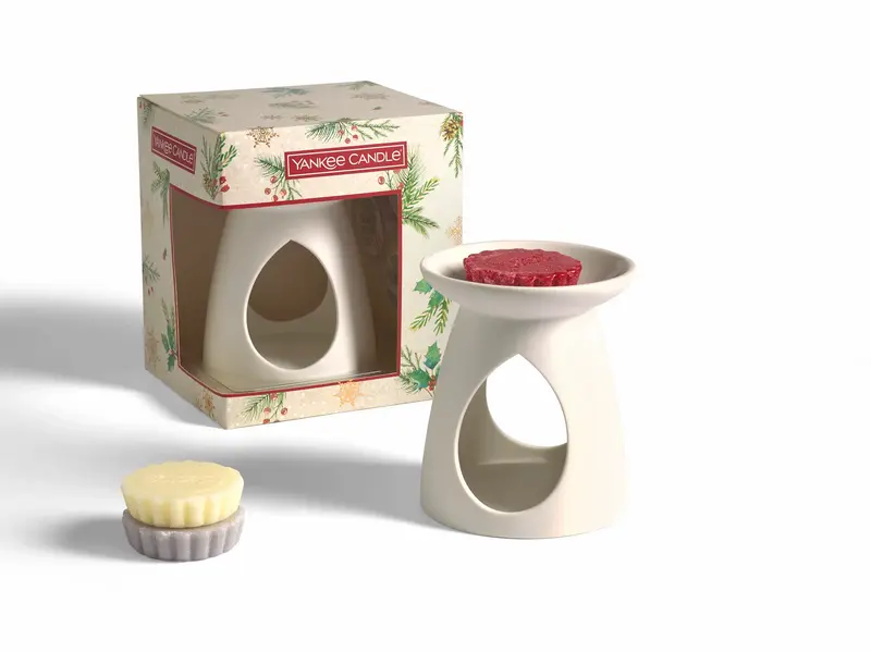 SET BRUCIATORE PER CERA DA FONDERE -Yankee Candle- Confezione Regalo Magical Christmas Morning
