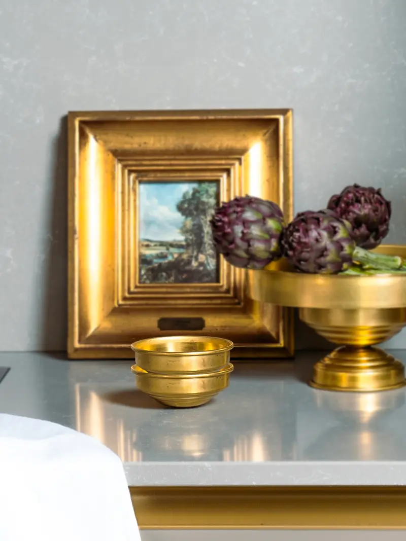Set di 2 coppette in ottone satinato dal design elegante