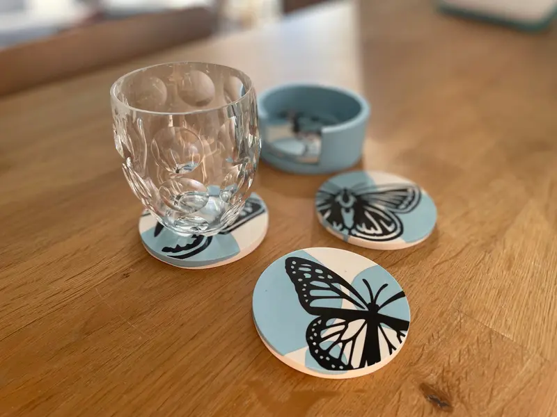 Set di sottobicchieri Farfalla
