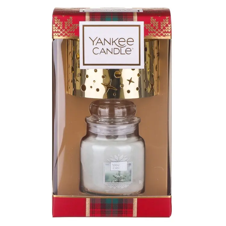 SET GIARA PICCOLA E PARALUME -Yankee Candle- Confezione Regalo Alpine Christmas