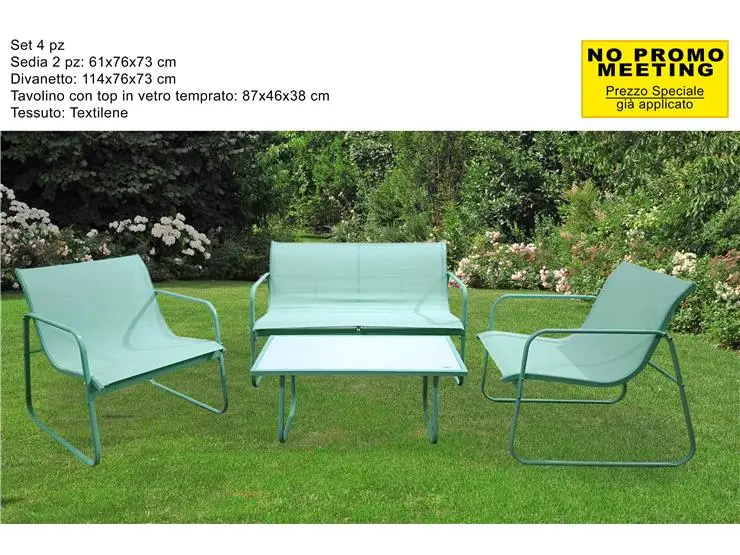SET GIARDINO 4 PZ IN TEXTILENEBEIGE 5985 (KD) BROWN