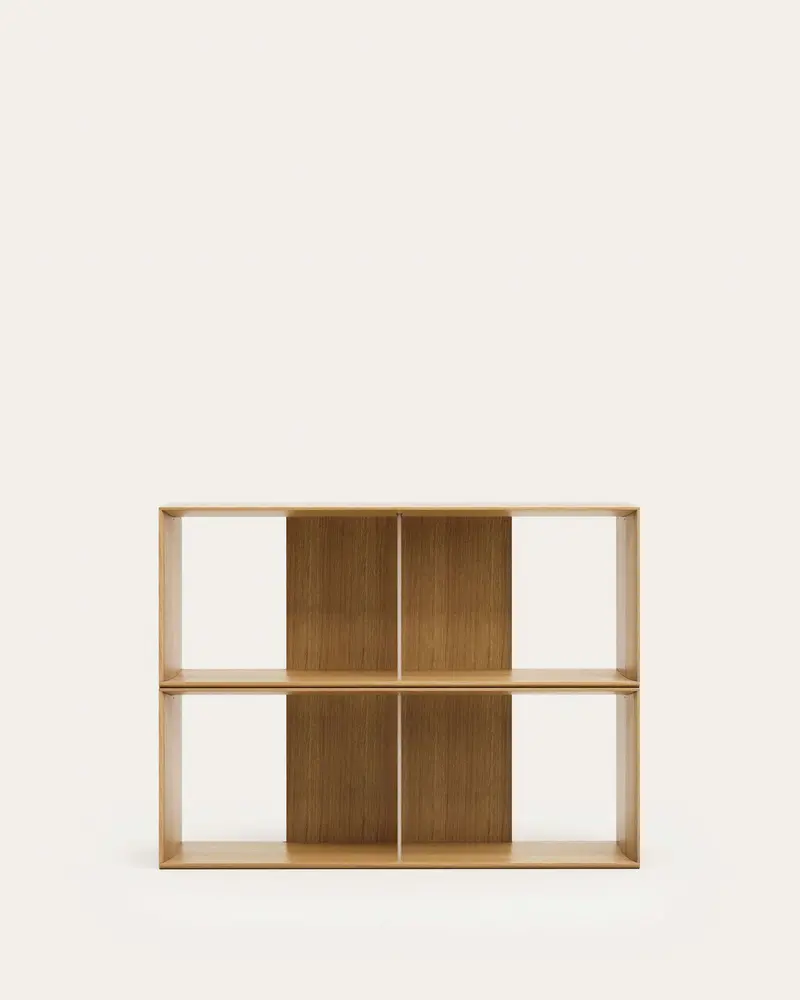 Set Litto di 2 ripiani modulari impiallacciati rovere 101 x 76 cm
