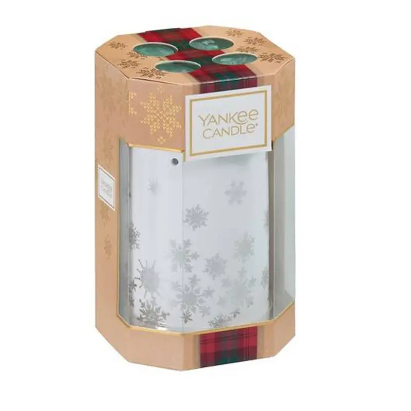 SET PORTA CANDELA DECORATIVO -Yankee Candle- Confezione Regalo Alpine Christmas