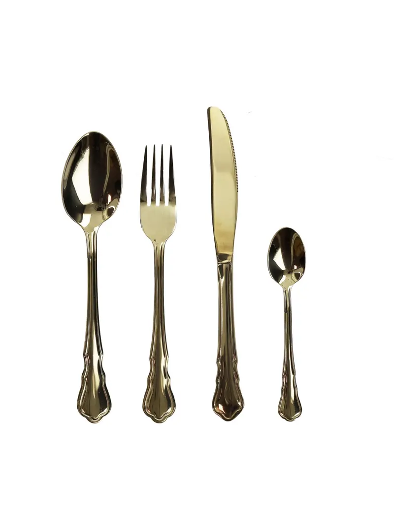 SET POSATE IMPERIAL GOLD SET 16 PZ INOX