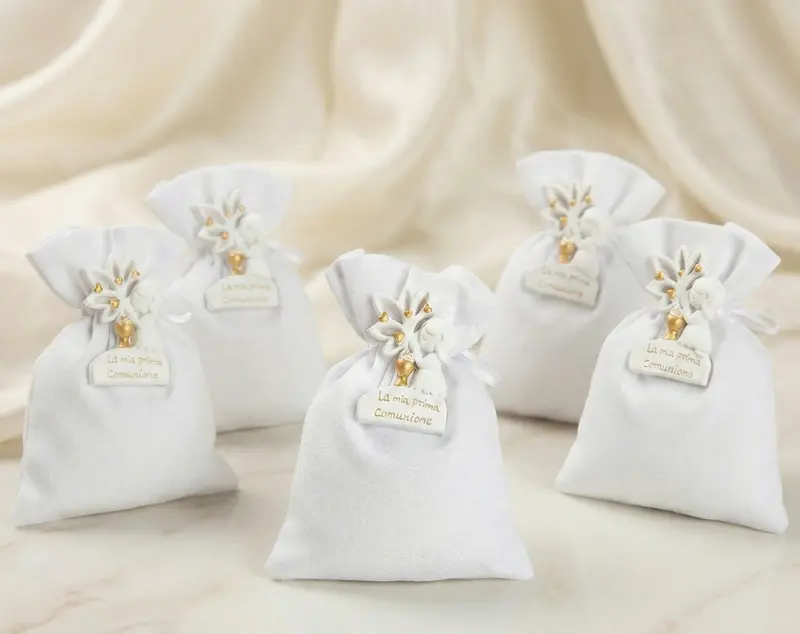 Set sacchettino porta confetti da 5 pz bomboniera per comunione Harmony