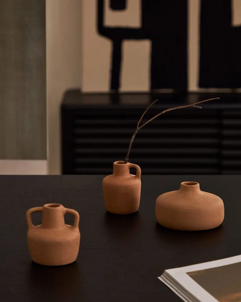 Set Sofra di 3 vasi in terracotta 6 cm / 7 cm / 10 cm