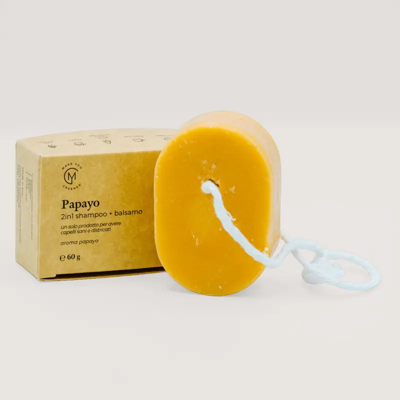Shampoo + Balsamo solido 2in1 Papayo