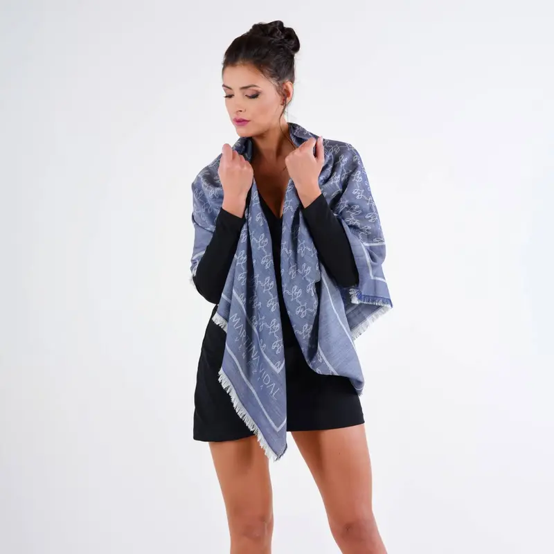 SHAWL 140 RIVA JACQUARD LOGO