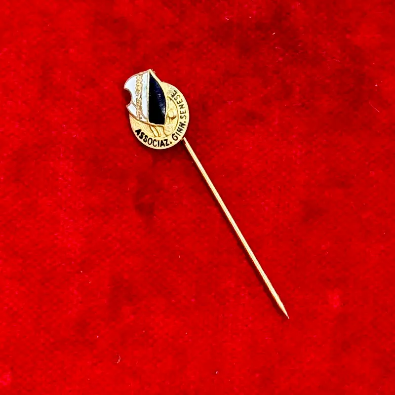 Siena Mens Sana distintivo smaltato spilla 1950 ca