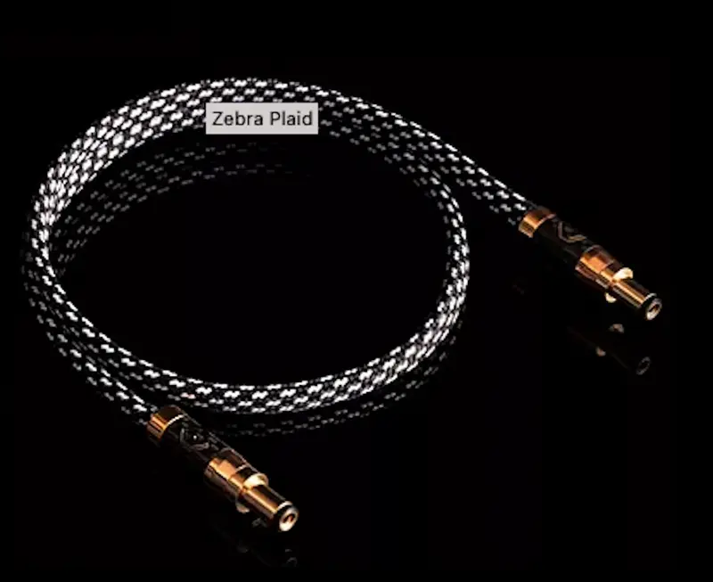 Silent Angel BASTEI Zebra Plaid - cavo 5V upgrade per Forester F1 - PRONTA CONSEGNA