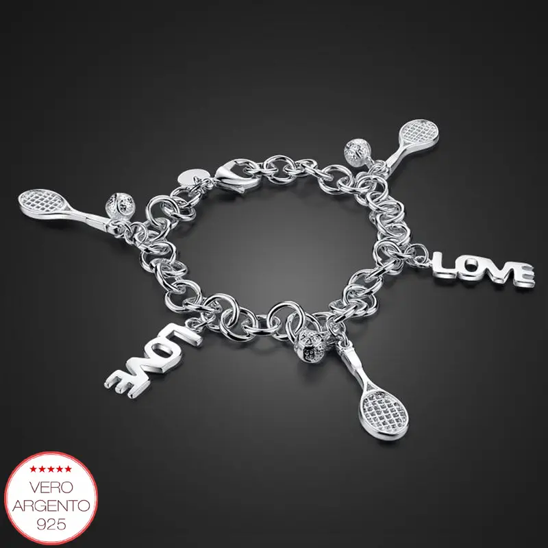 "SilverTennis" - bracciale in argento - IN ESCLUSIVA