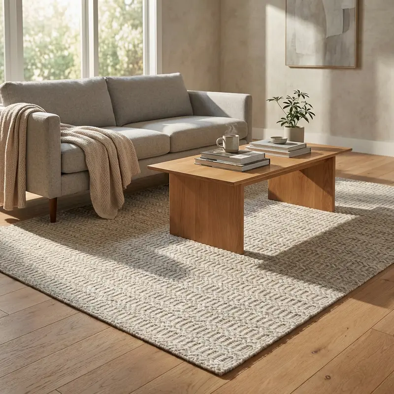 Silvestro - tappeto in lana bianco beige 120x180