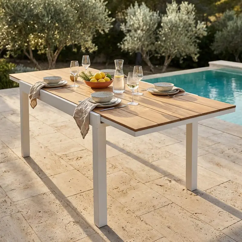 Silvia - tavolo allungabile in alluminio 160/240x96