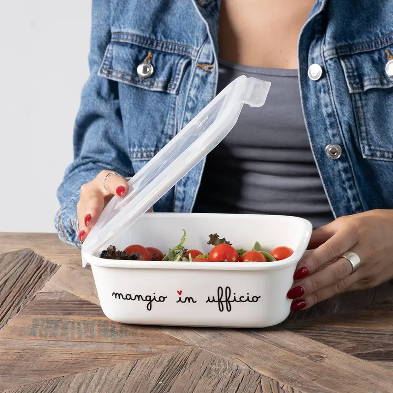 SIMPLE DAY - CONTENITORE " MANGIO IN UFFICIO" CON COPERCHIO ERMETICO