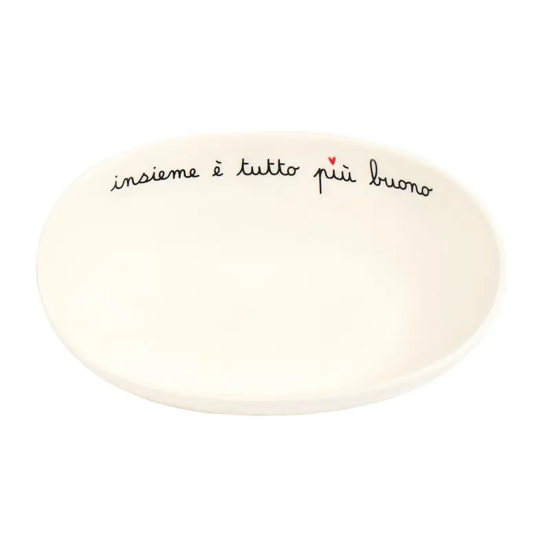 SIMPLE DAY - INSALATIERA CM.20 "INSIEME E' TUTTO PIU' BUONO" IN GRES
