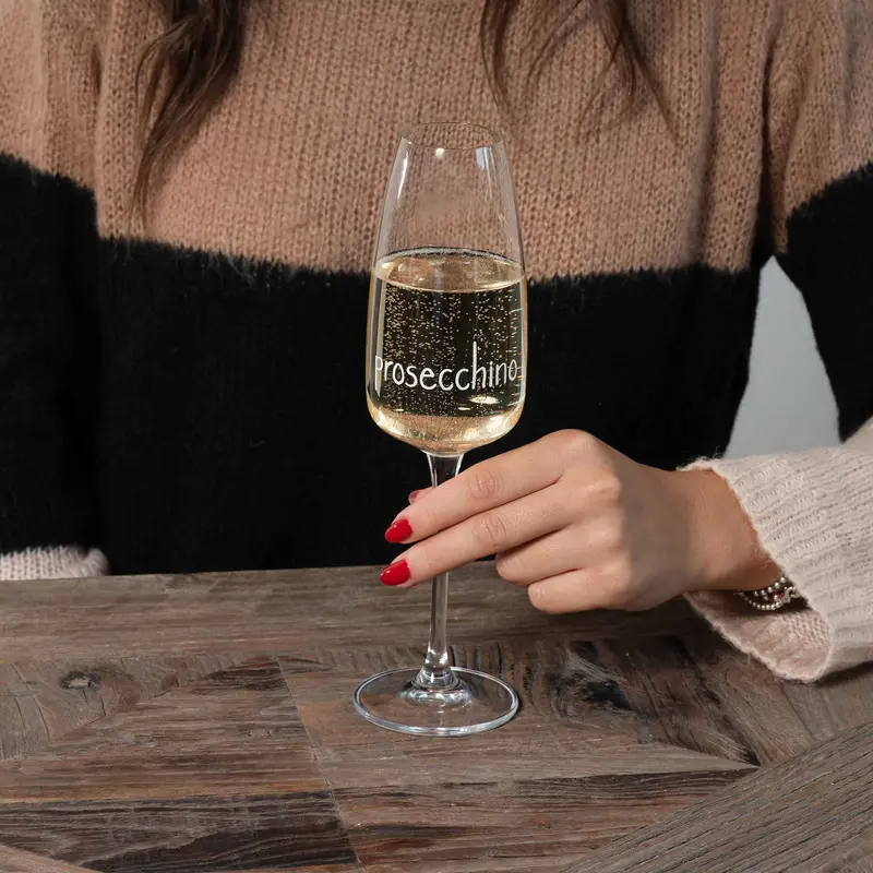 SIMPLE DAY SET 2 CALICI FLUT IN VETRO "PROSECCHINO"