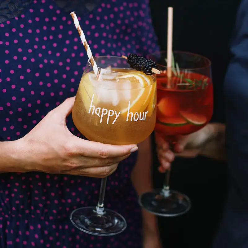 SIMPLE DAY SET 2 CALICI IN VETRO "HAPPY HOUR"