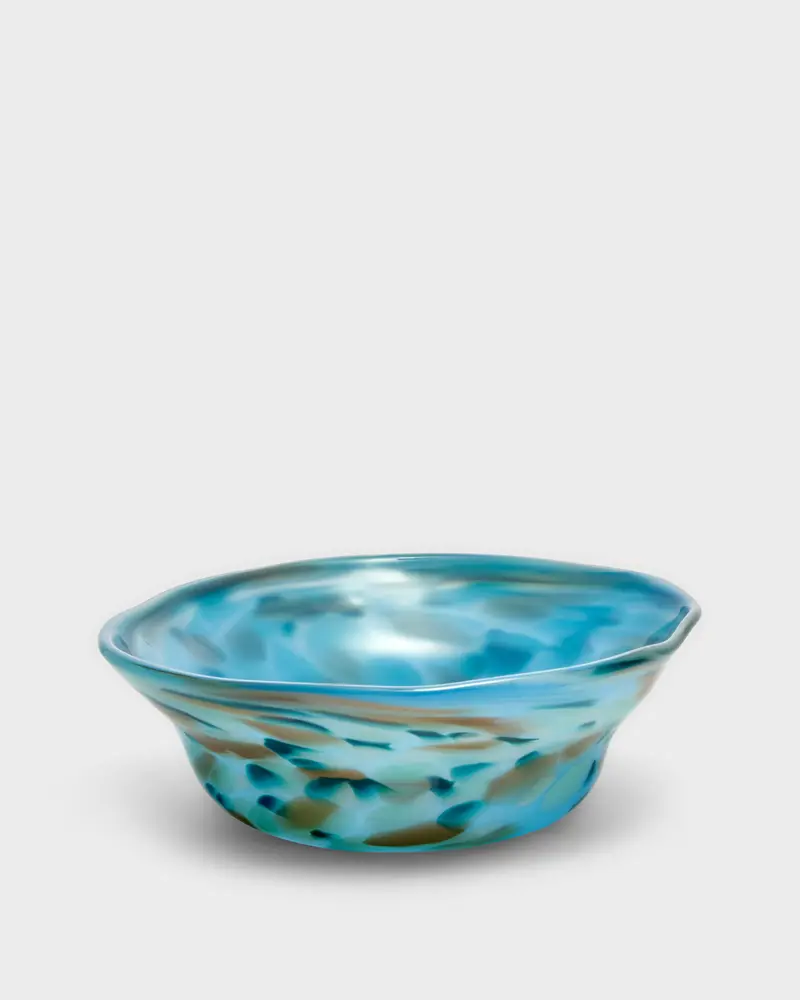 Sky Blue Low Bowl with Salish Sea Spots