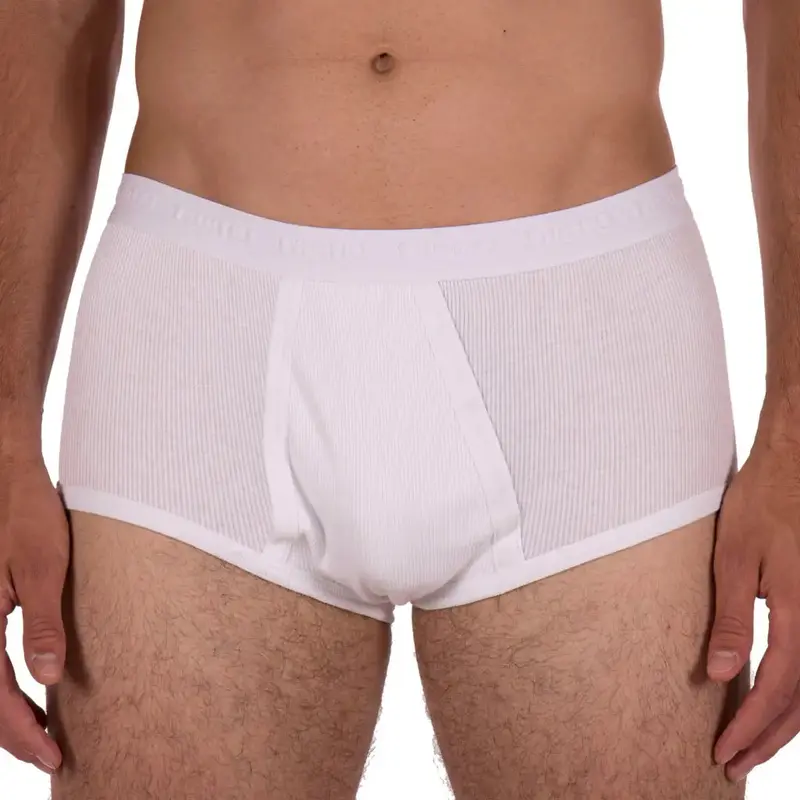 Slip uomo alto aperto in costina di cotone | Ragno