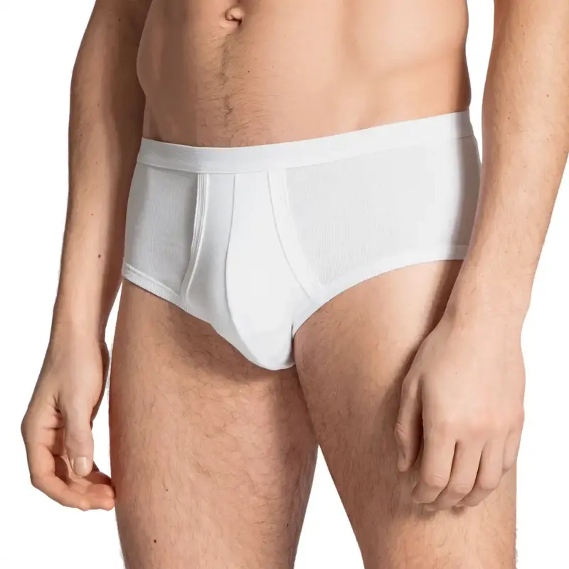 Slip uomo classico aperto in puro cotone a costine Twisted Cotton | Calida