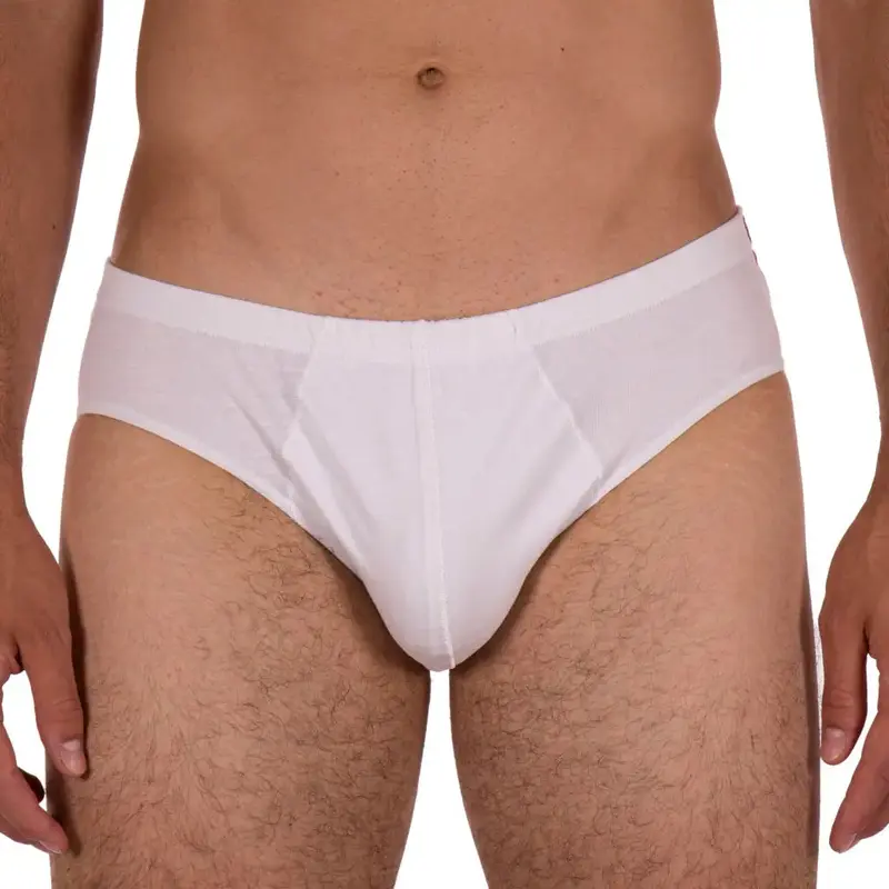 Slip uomo in puro cotone con elastico rivestito in