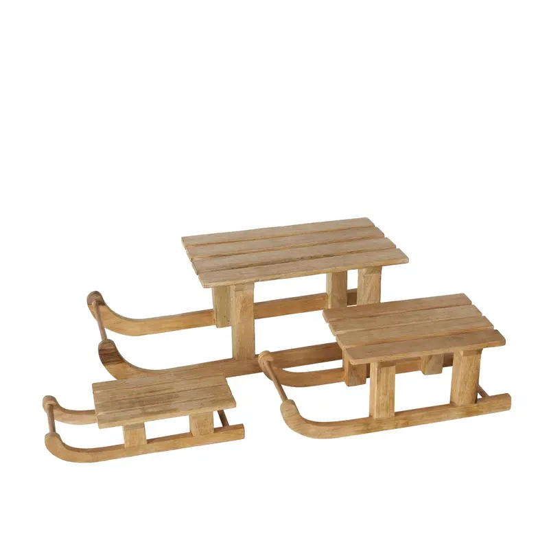 Slitta decorativa in legno