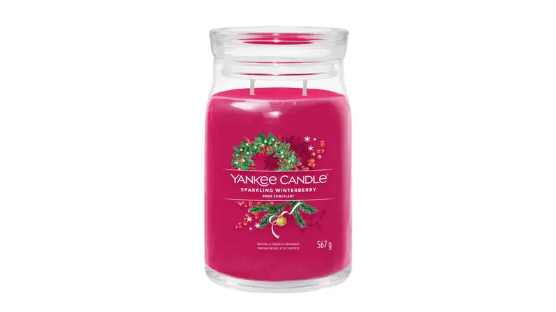 SPARKLING WINTERBERRY -Yankee Candle- Giara Grande-Signature - NATALE