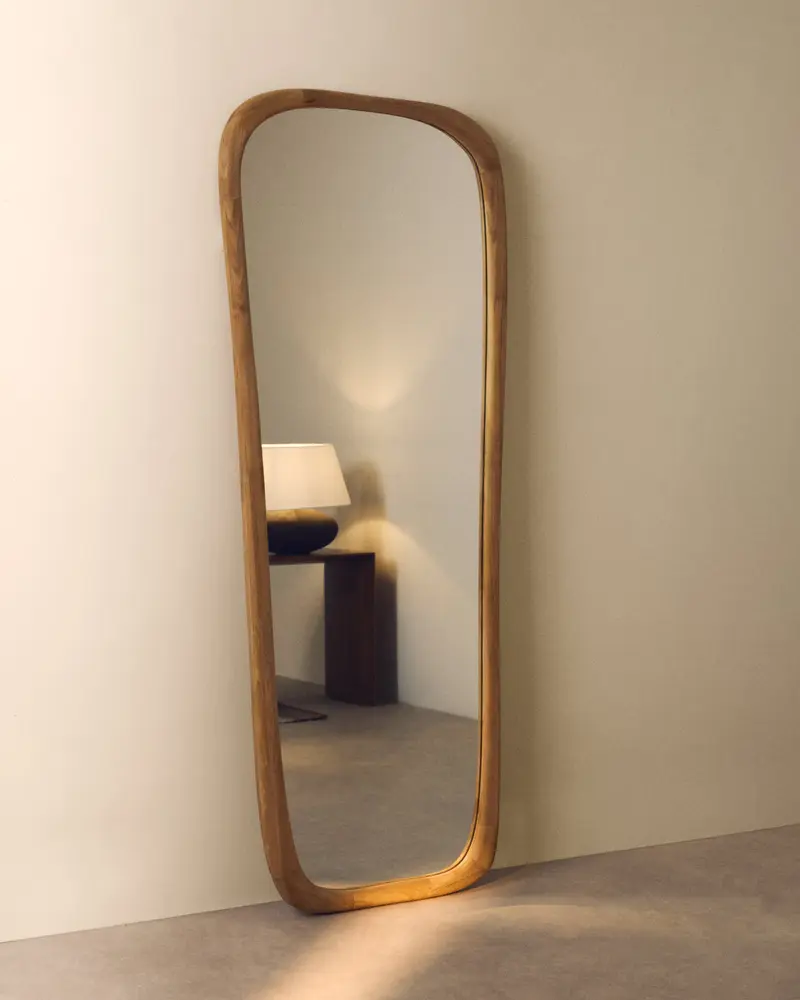 Specchio Alura in legno di teak 158 x 61 cm