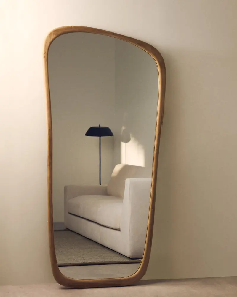 Specchio Alura in legno di teak 94,6 x 192,1 cm