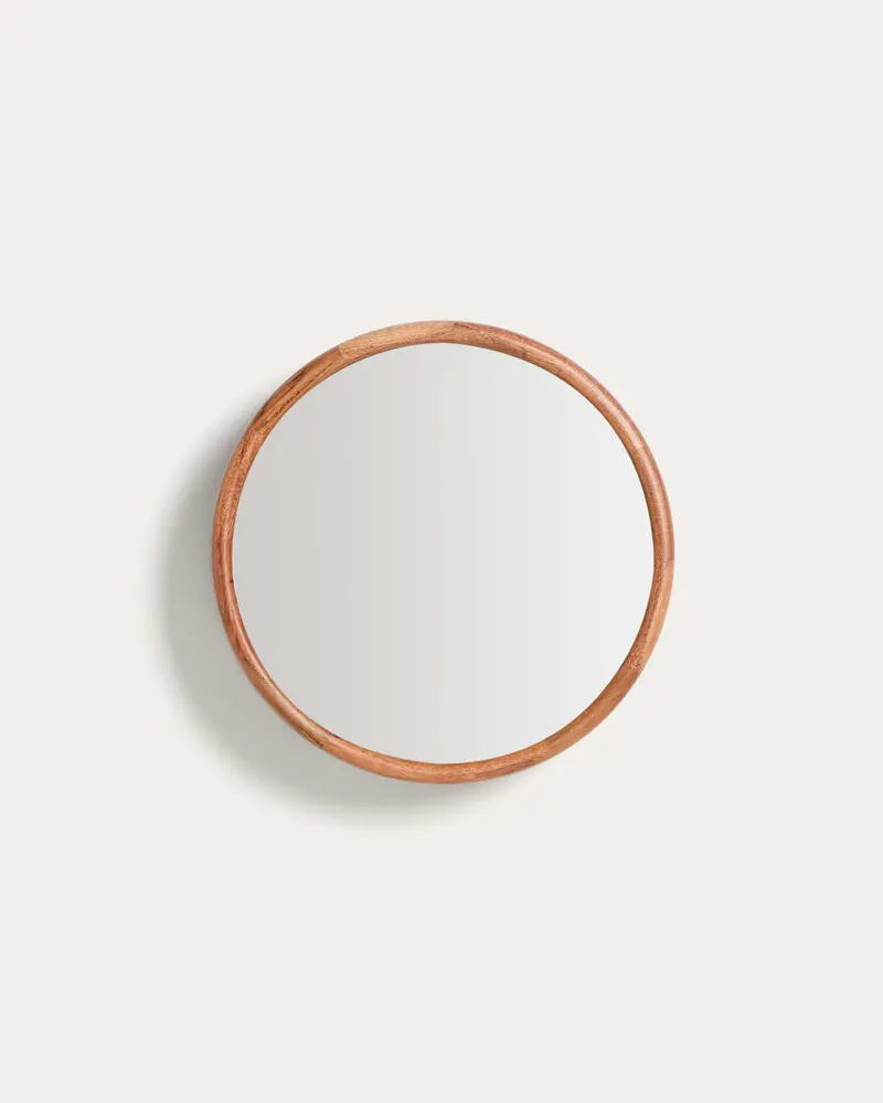 Specchio Berale in legno di acacia Ø 30,5 cm