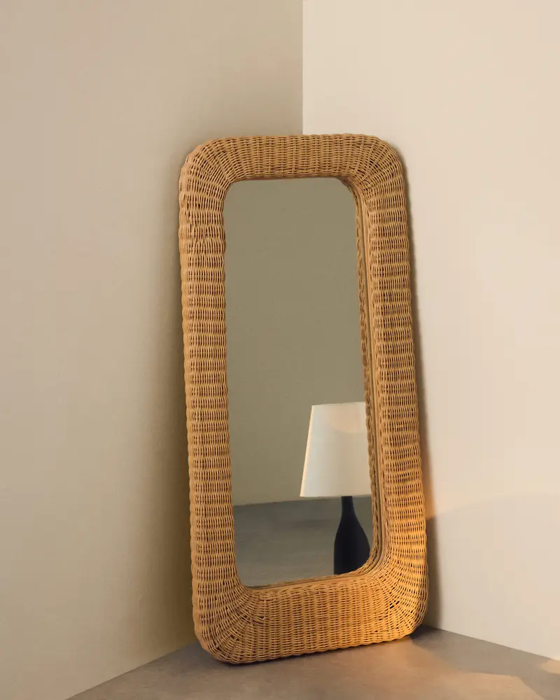 Specchio in rattan Zilna 58 x 120 cm