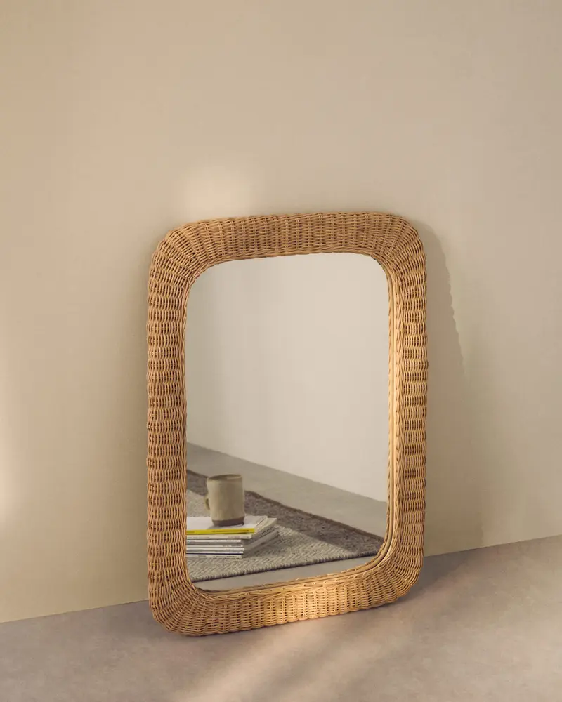 Specchio in rattan Zilna 58 x 79 cm