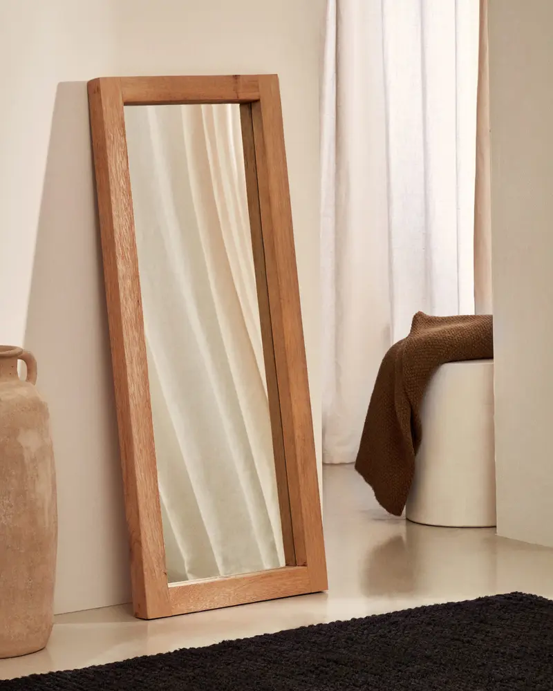 Specchio Maden di legno con finitura naturale 50 x 120 cm
