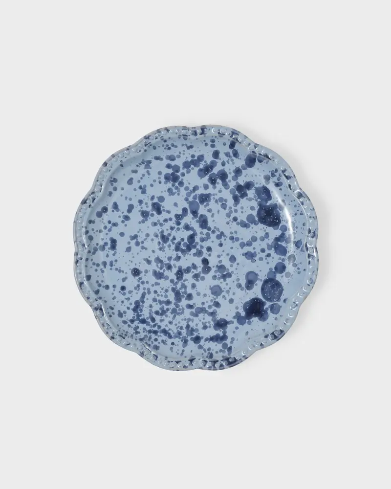 Speckled Dessert Plate, Blue