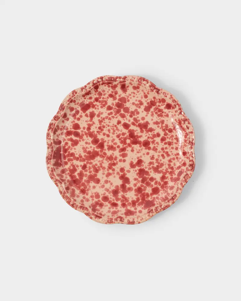 Speckled Dessert Plate, Pink