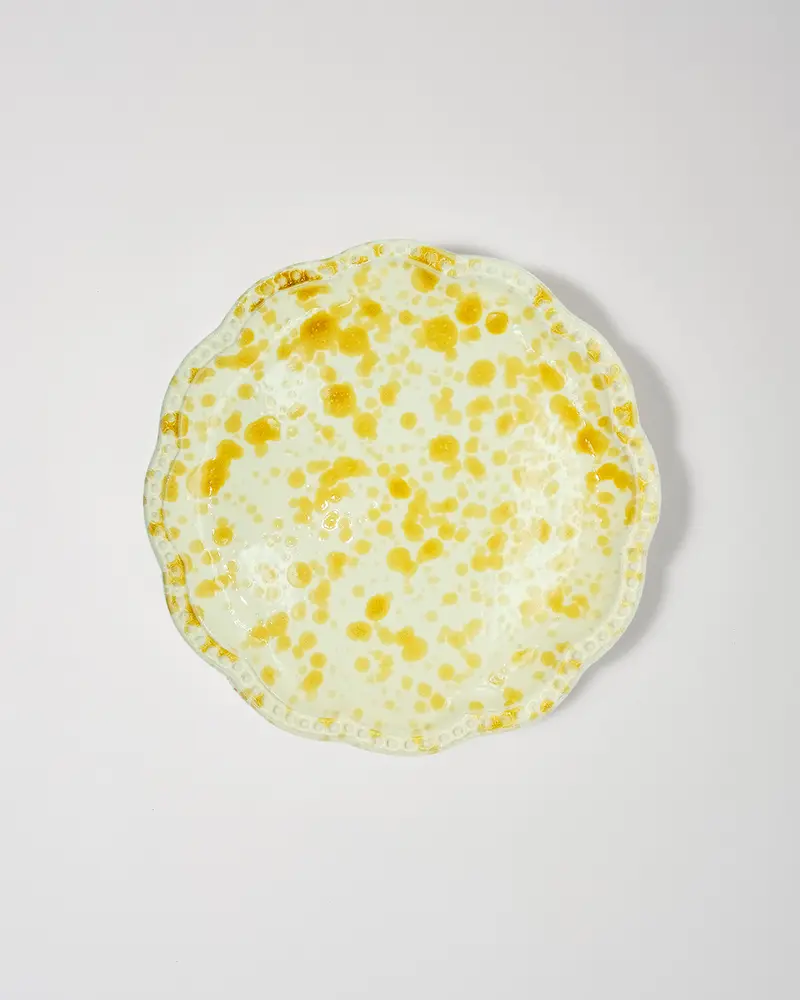 Speckled Dessert Plate, Yellow