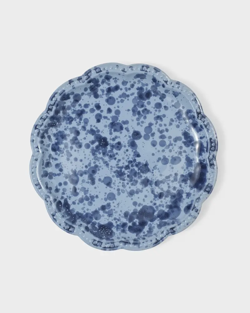 Speckled Dinner Plate, Blue
