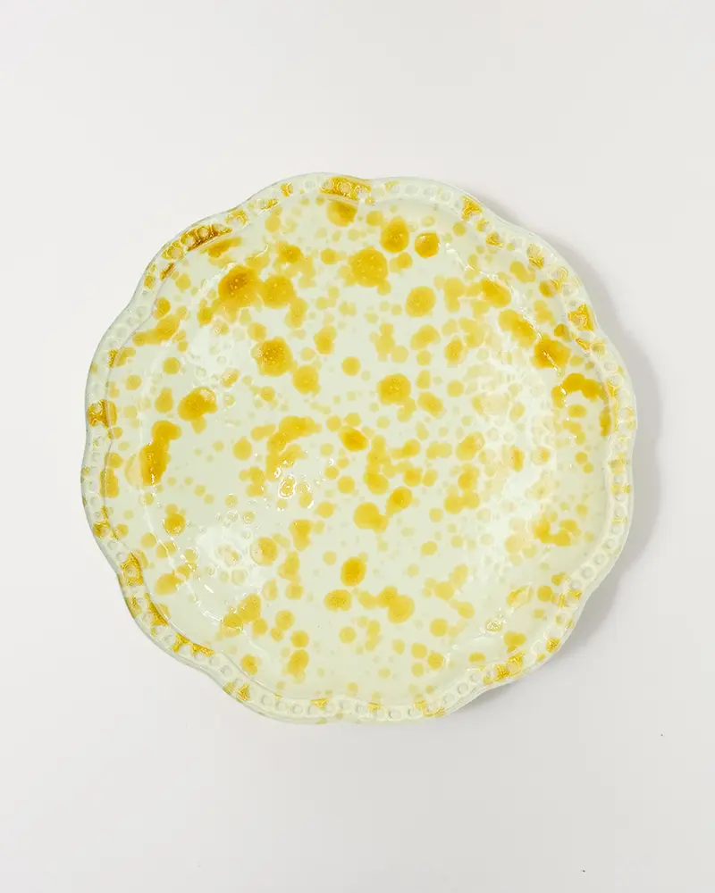 Speckled Dinner Plate, Yellow