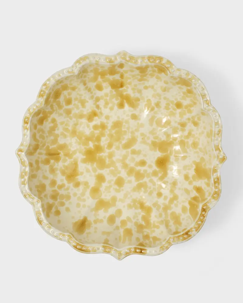 Speckled Serving Bowl, Yellow