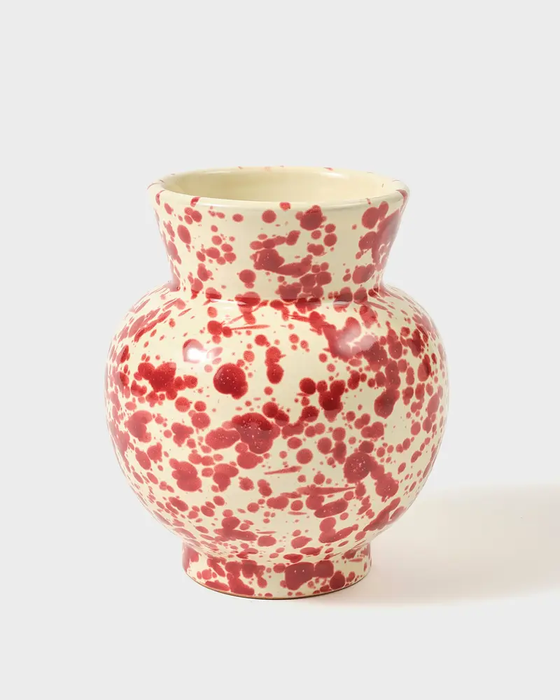 Speckled Vase, Burgundy