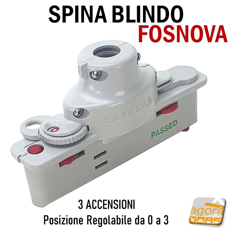 SPINA X BLINDO 3AC FOSNOVA 253 BIANCO X BINARIO ELETTRIFICATO DISANO OMNITRACK