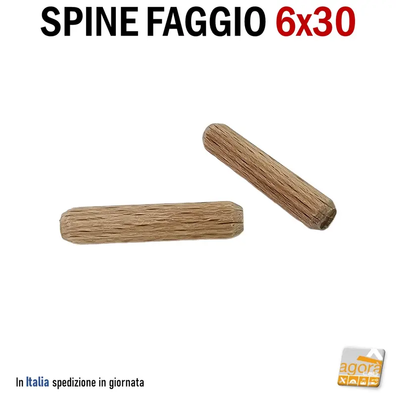 SPINE FAGGIO STRIATE D 6X30MM TASSELLO IN LEGNO PER MOBILI SPINA LEGNO