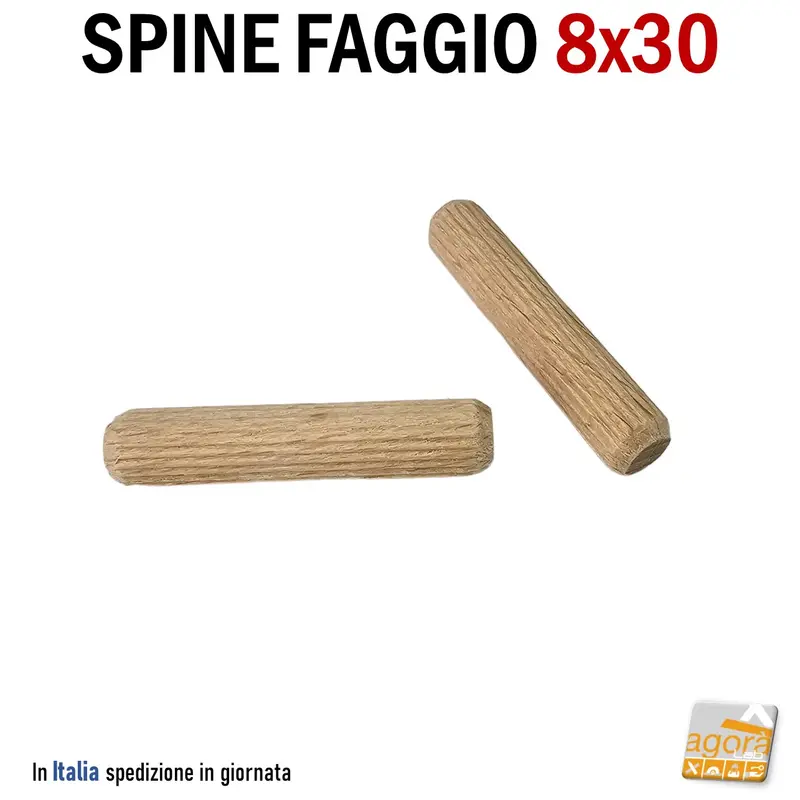 SPINE FAGGIO STRIATE D 8X30MM TASSELLO IN LEGNO PER MOBILI SPINA LEGNO