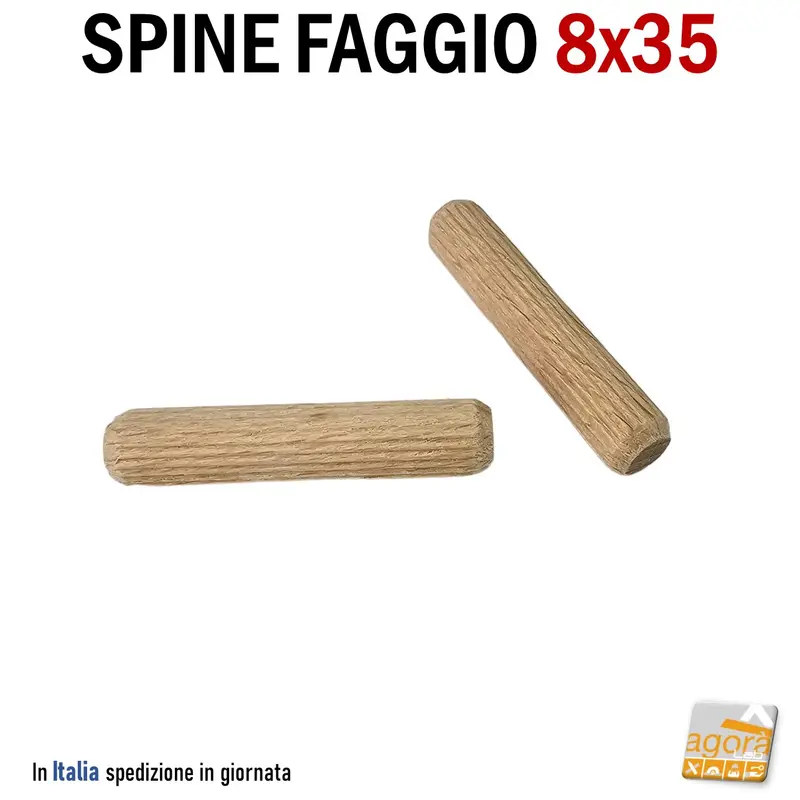 SPINE FAGGIO STRIATE D 8X35MM TASSELLO IN LEGNO PER MOBILI SPINA LEGNO