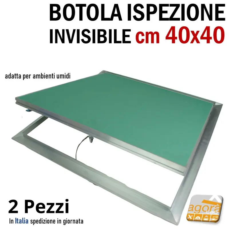 SPORTELLO BOTOLA D'ISPEZIONE A FILO PUSH CARTONGESSO 40X40cm AKIFIX 2PZ