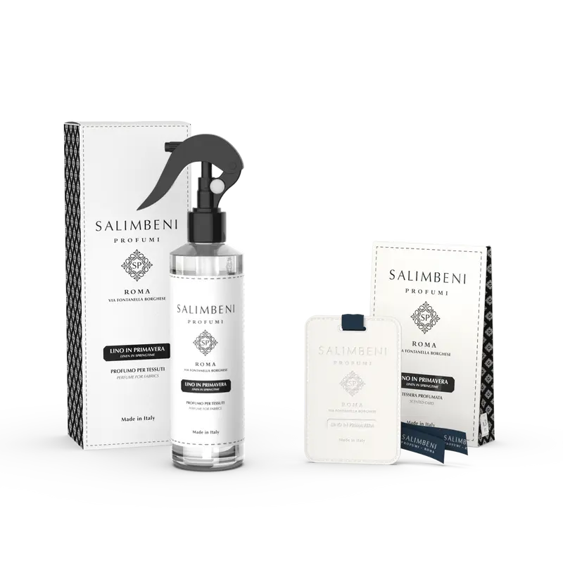 Spray para Tecido 250 ml + Cartões Perfumados - Linho em Primavera (3 pç)