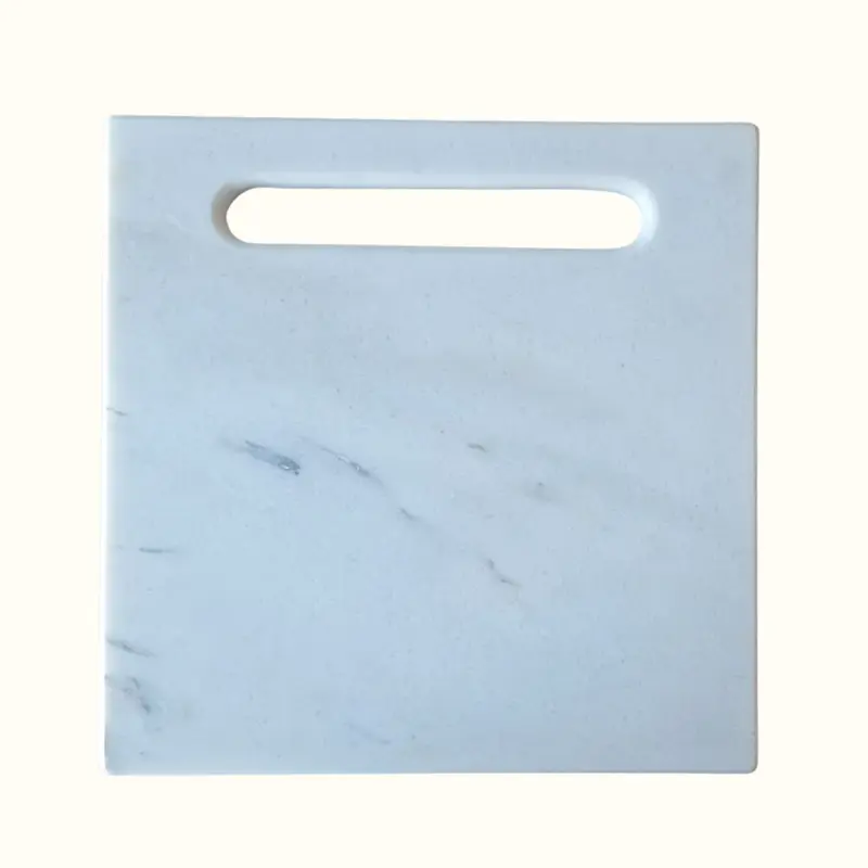 Square White Marble Cutting Board 30×30 cm