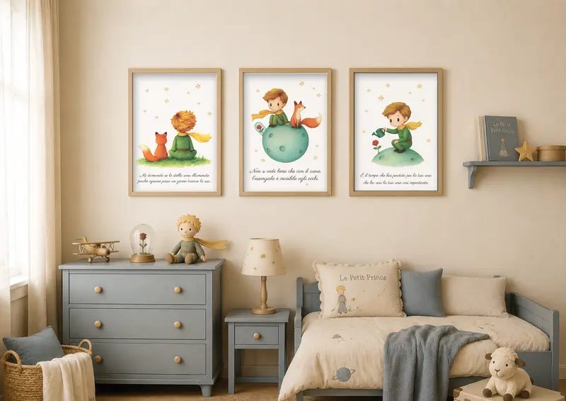 Stampe illustrazioni Piccolo Principe Collezione 1