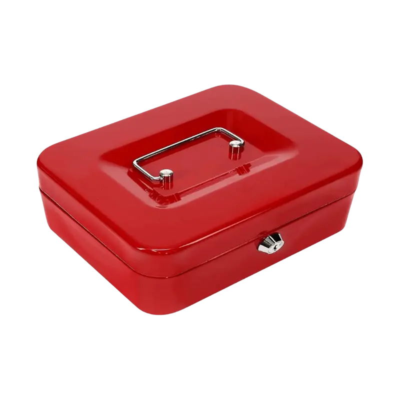 Stark Cassetta Portavalori Rossa per Monete e Banconote 30 x 24 x 9